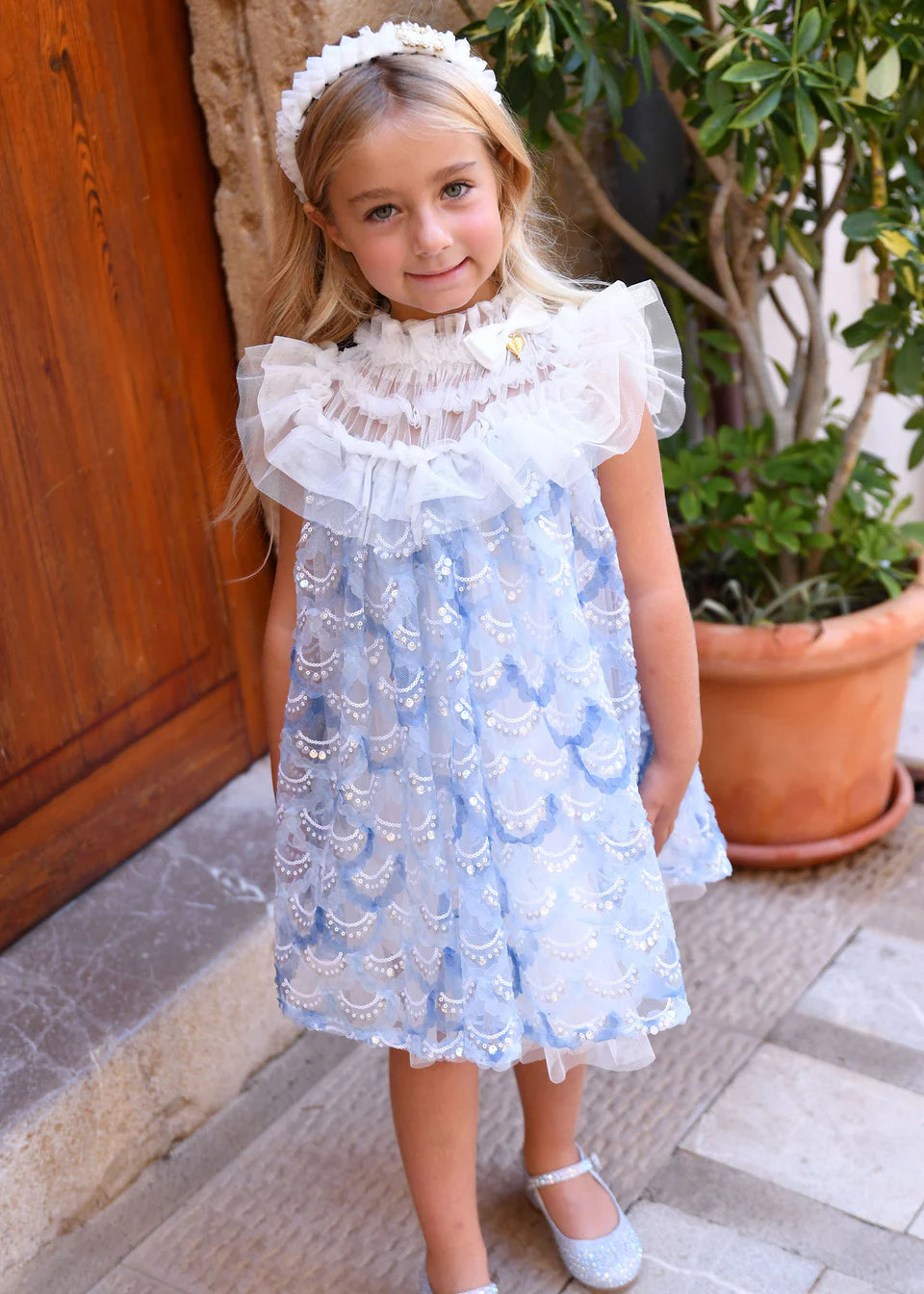 Dominque Blue Sequin Dress